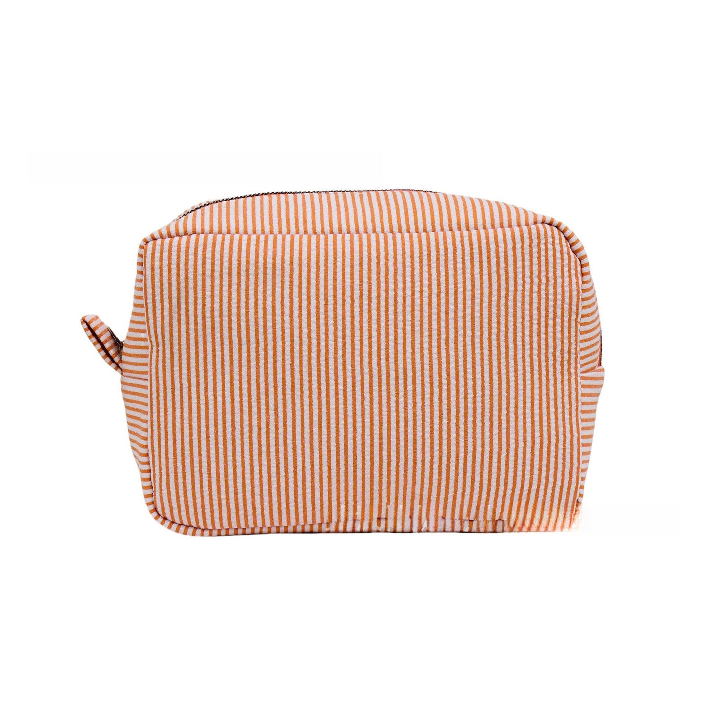 Personalized Embroidered Seersucker Cosmetic Bag