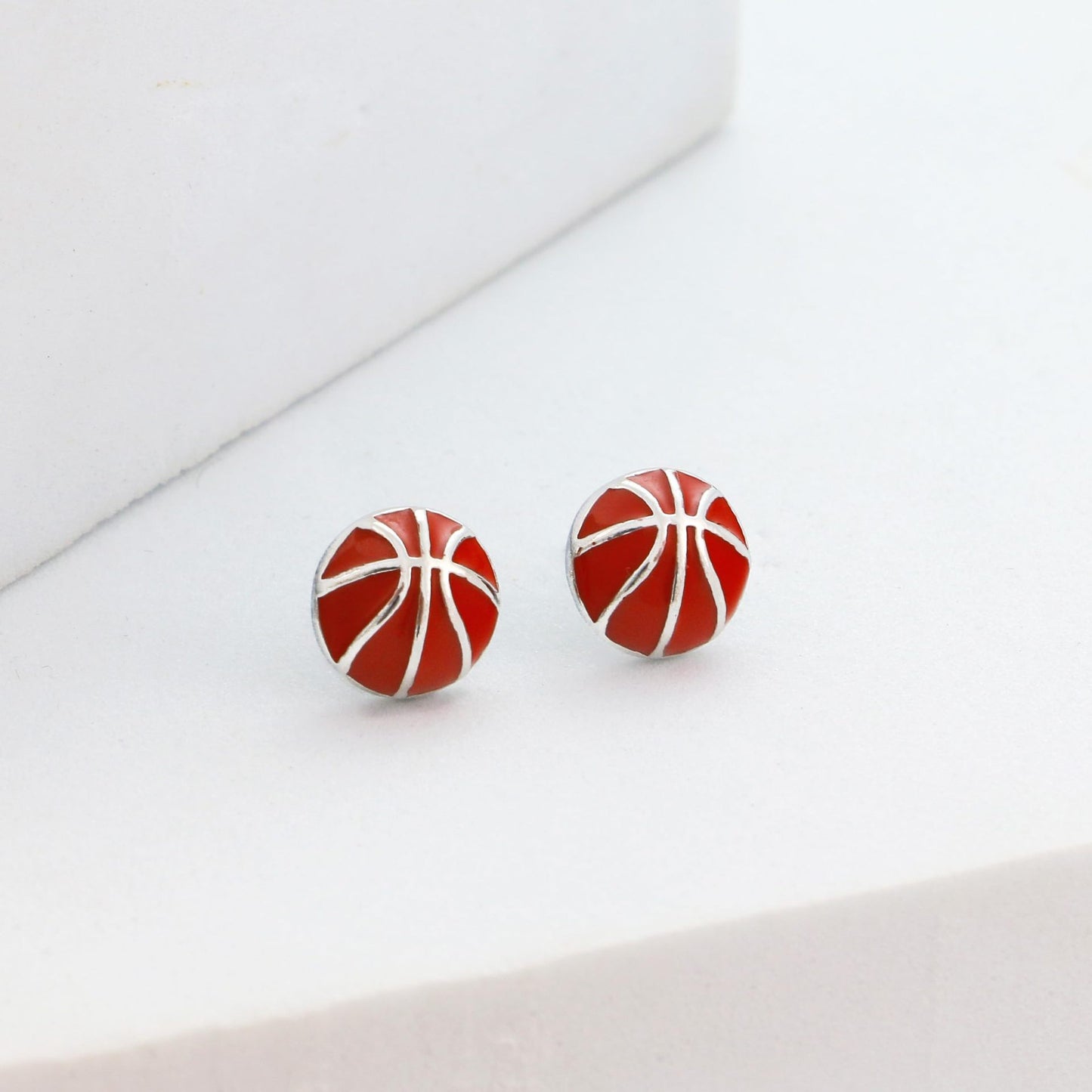 New Amazon Wholesale Sterling Silver Earrings Basketball Earrings Sports Earrings Football Copper Earrings Volleyball Baseball Earrings