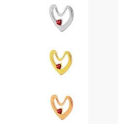 Heart-shaped diamond-studded necklace