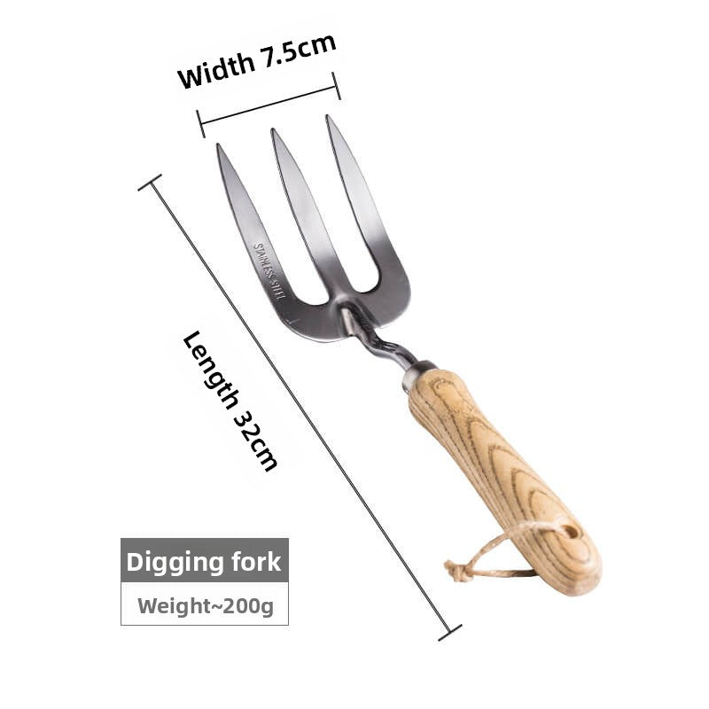 Stainless steel gardening tool set