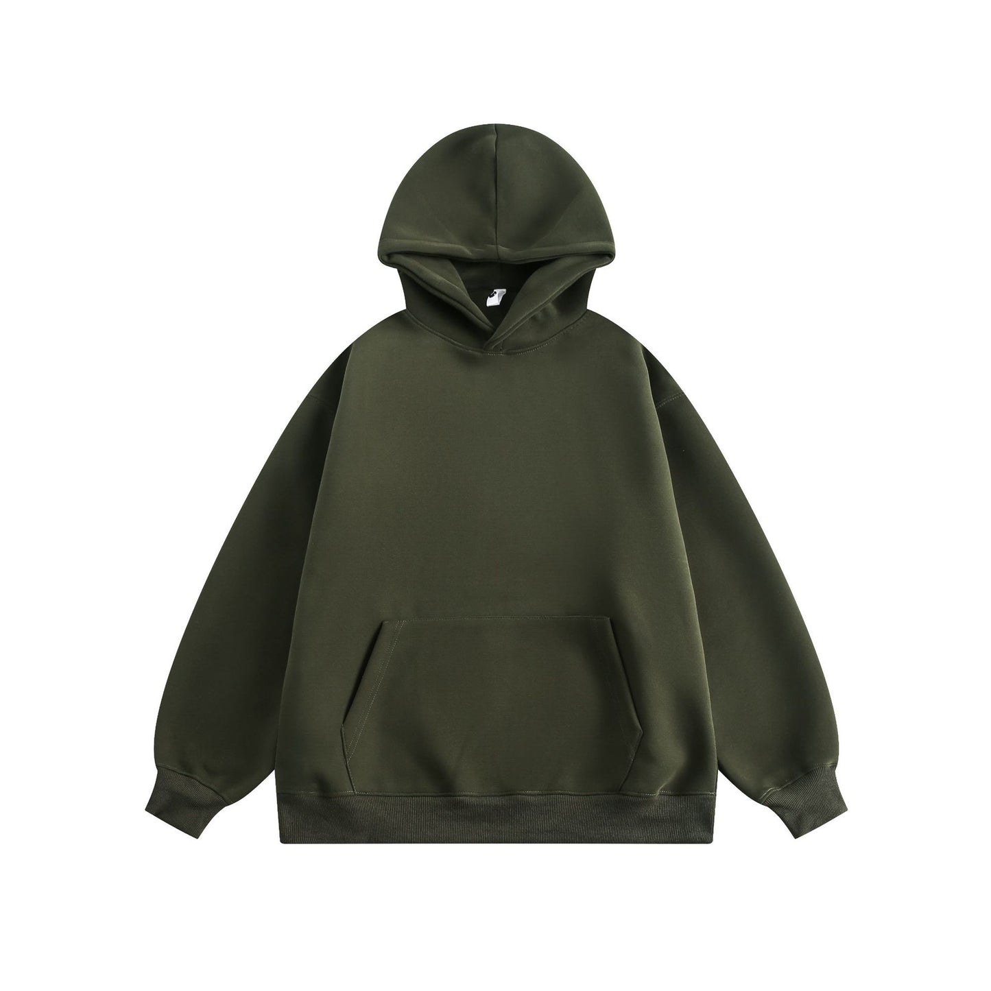 Solid-color hooded sweatshirt