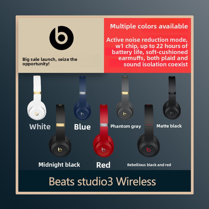 Beas Studio3 Wireless Bluetooth Headset with Active Noise Reduction