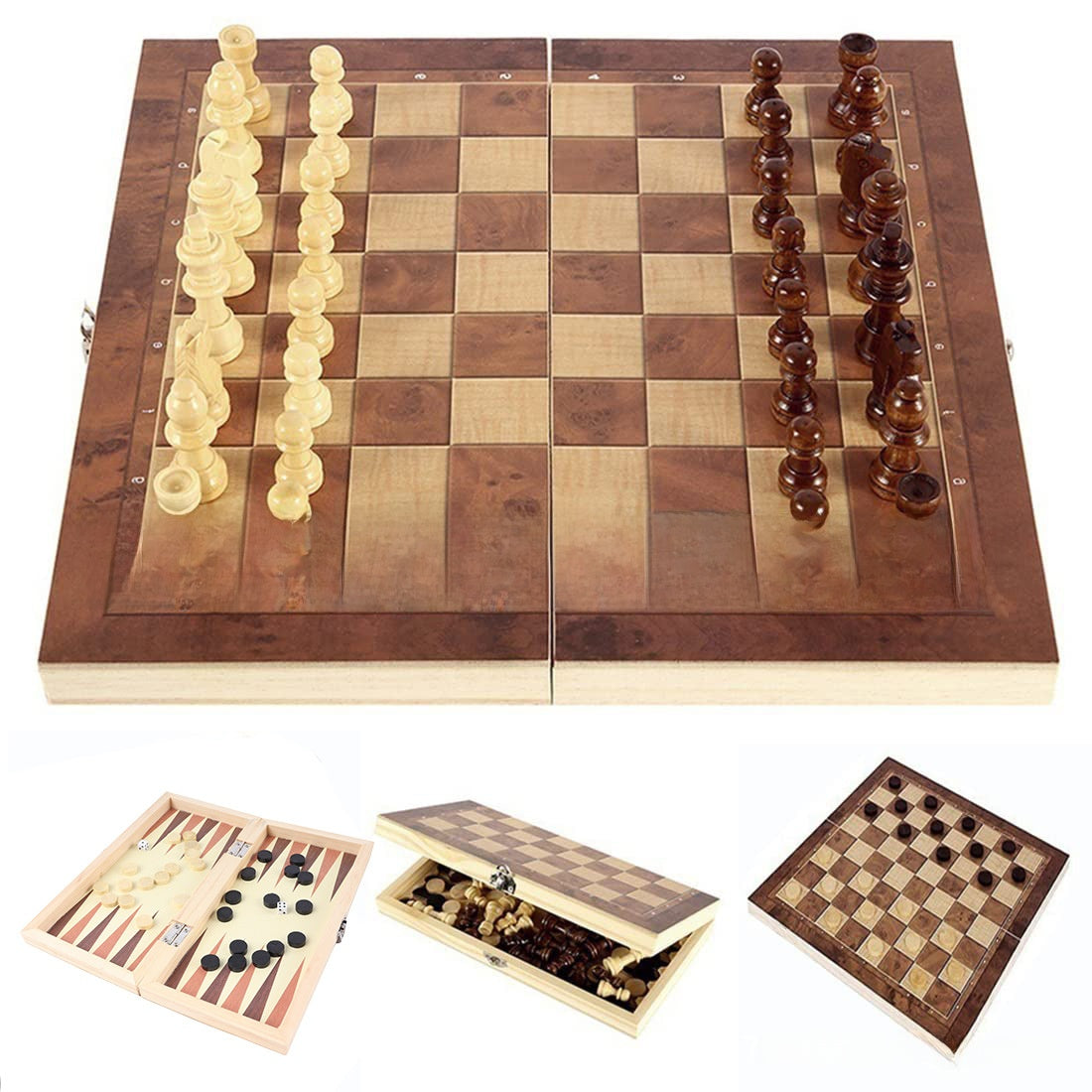 Foldable Wooden Chess Se