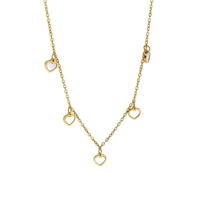 Elegant Heart-shaped Titanium Steel Necklace