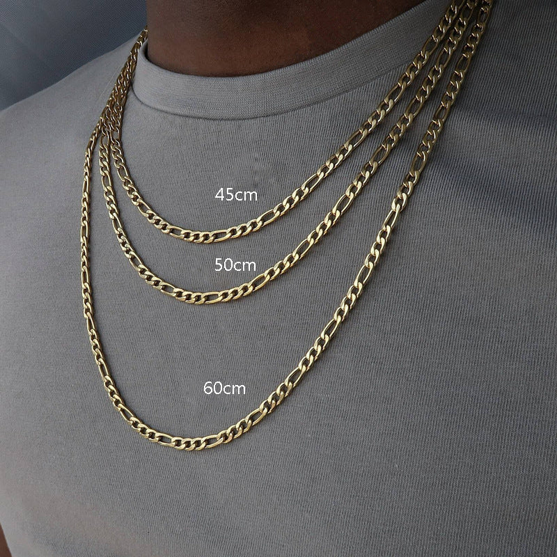 Metal Punk Chain Necklace for Men