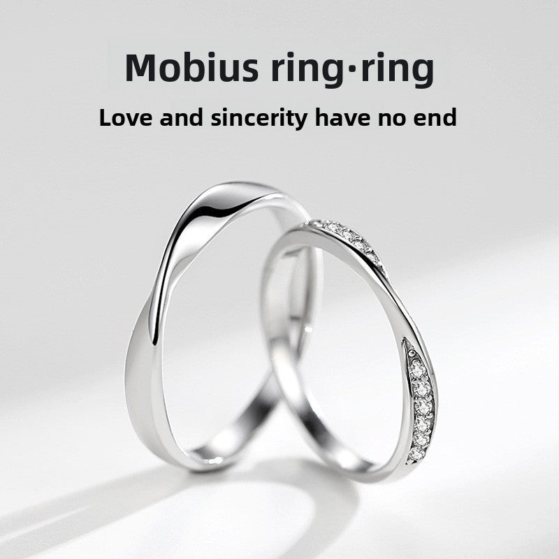 Silver Adjustable Couple Rings