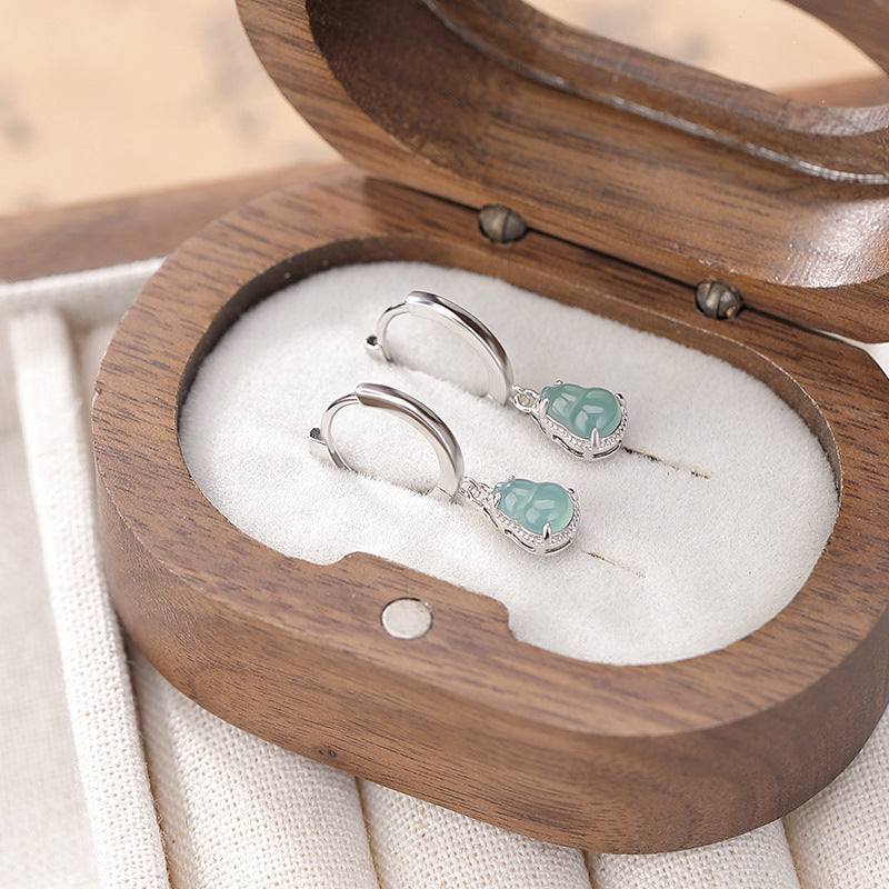 Silver Jade Earrings