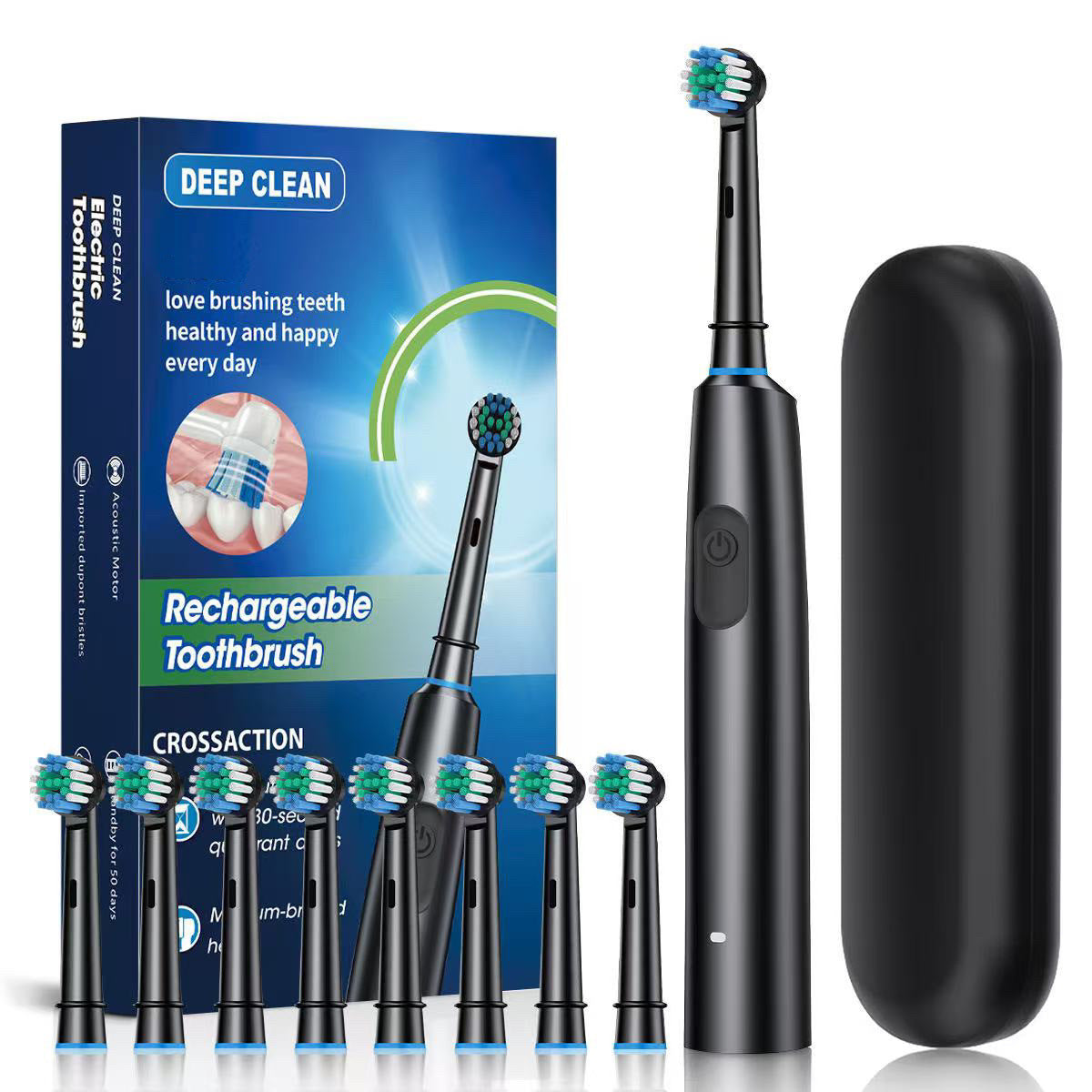Rotating Electric Toothbrush with 5 Modes and Soft Bristles