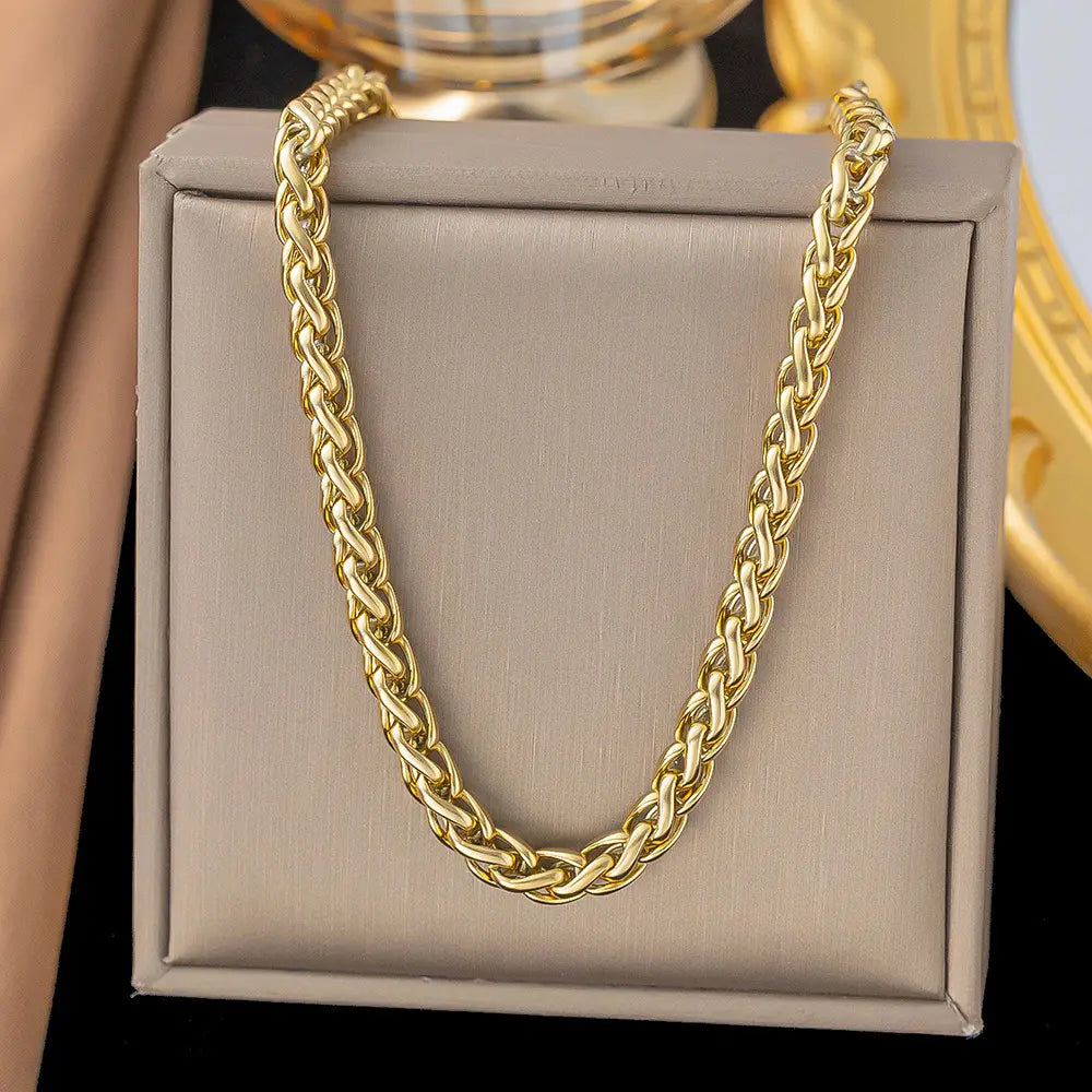 Fashion Titanium Steel Clavicle Necklace