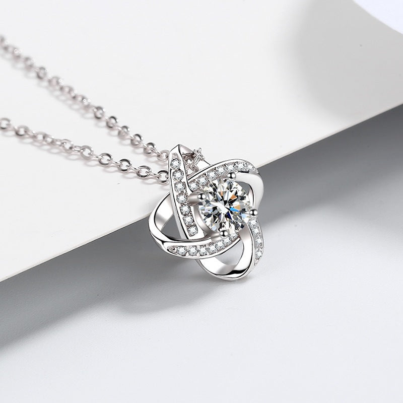 Four-leaf clover necklace pendant