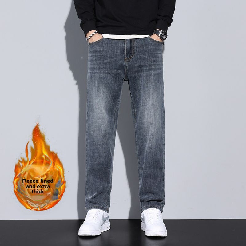 Retro straight-fit men's jeans