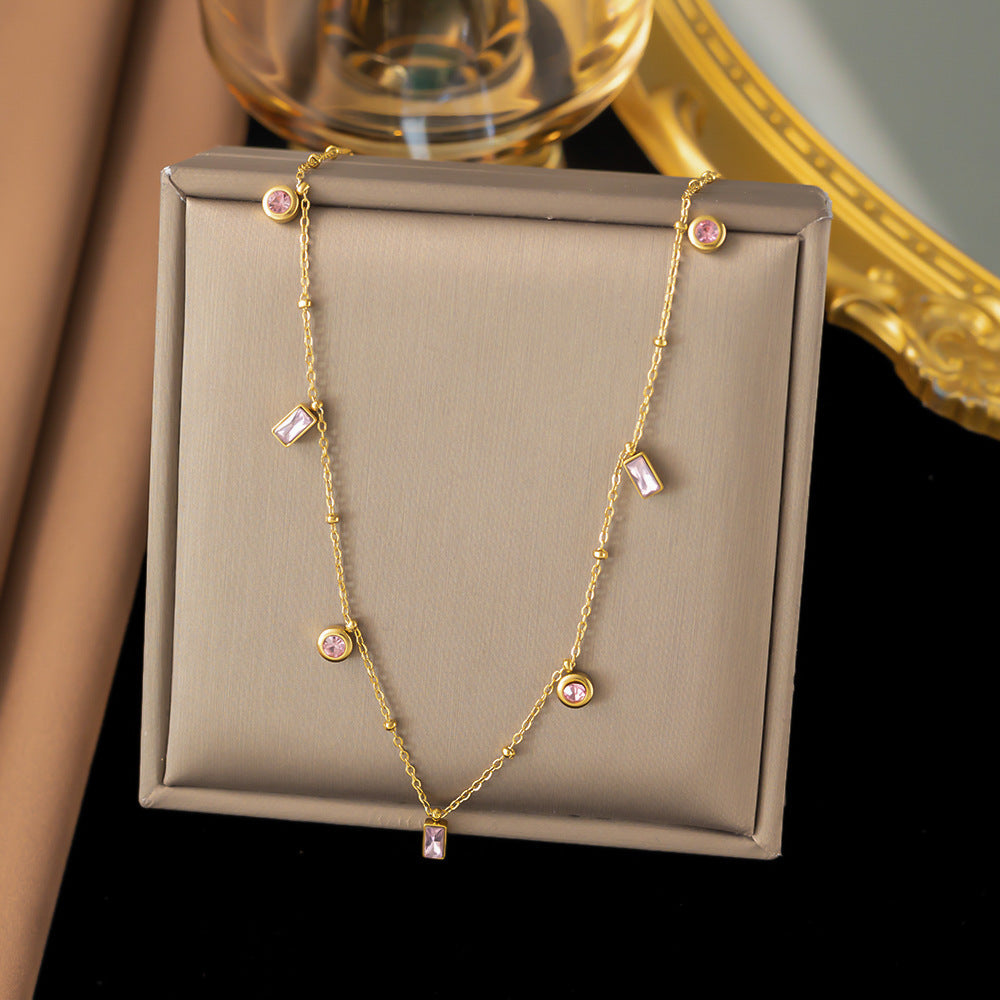 Fashion Titanium Steel Clavicle Necklace