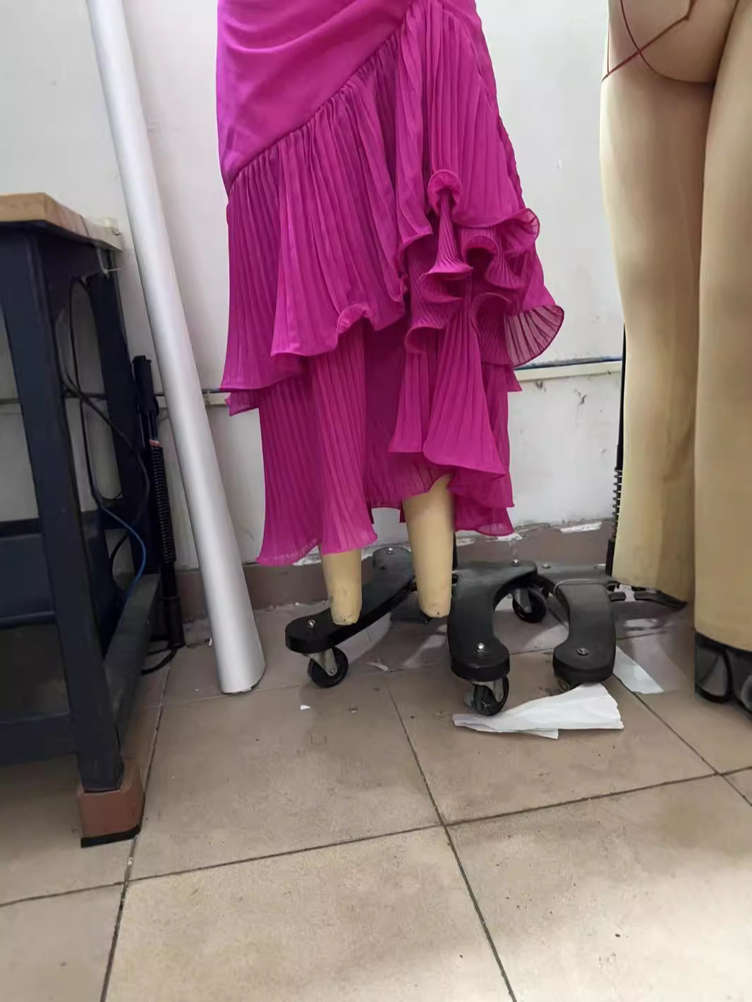 Sleeveless Pleated Chiffon Dress