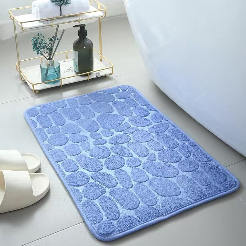 Coral Velvet Absorbent Bathroom Floor Mat Non-Slip Memory Foam Door Mat