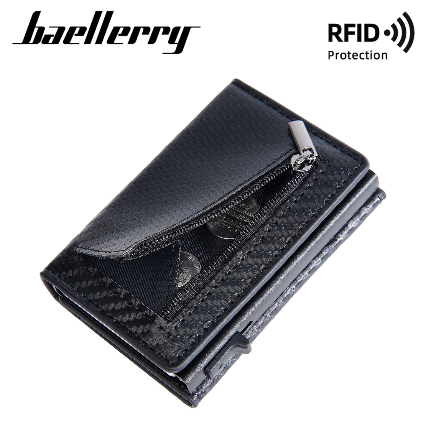 Automatic pop-up zipper carbon fiber magnetic clip for men