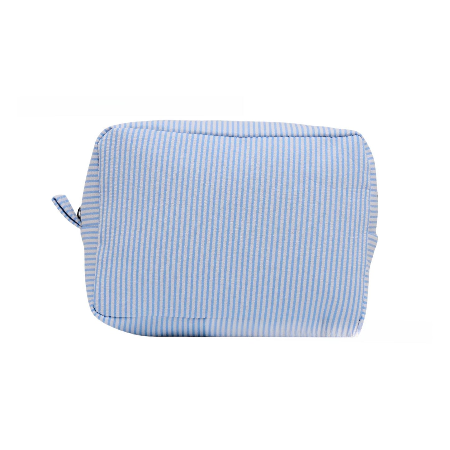 Personalized Embroidered Seersucker Cosmetic Bag