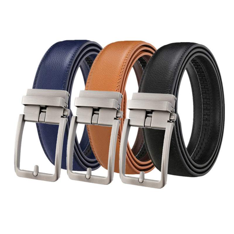 Genuine Leather Automatic Buckle Belt
