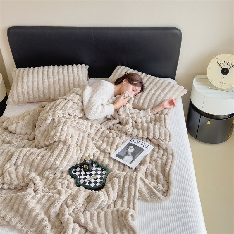 Soft Rabbit Fur Blanket