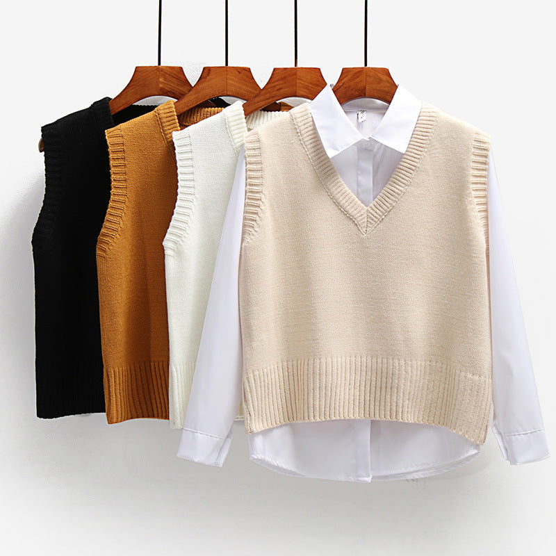 V-neck sweater, vest, jacket