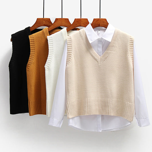 V-neck sweater, vest, jacket