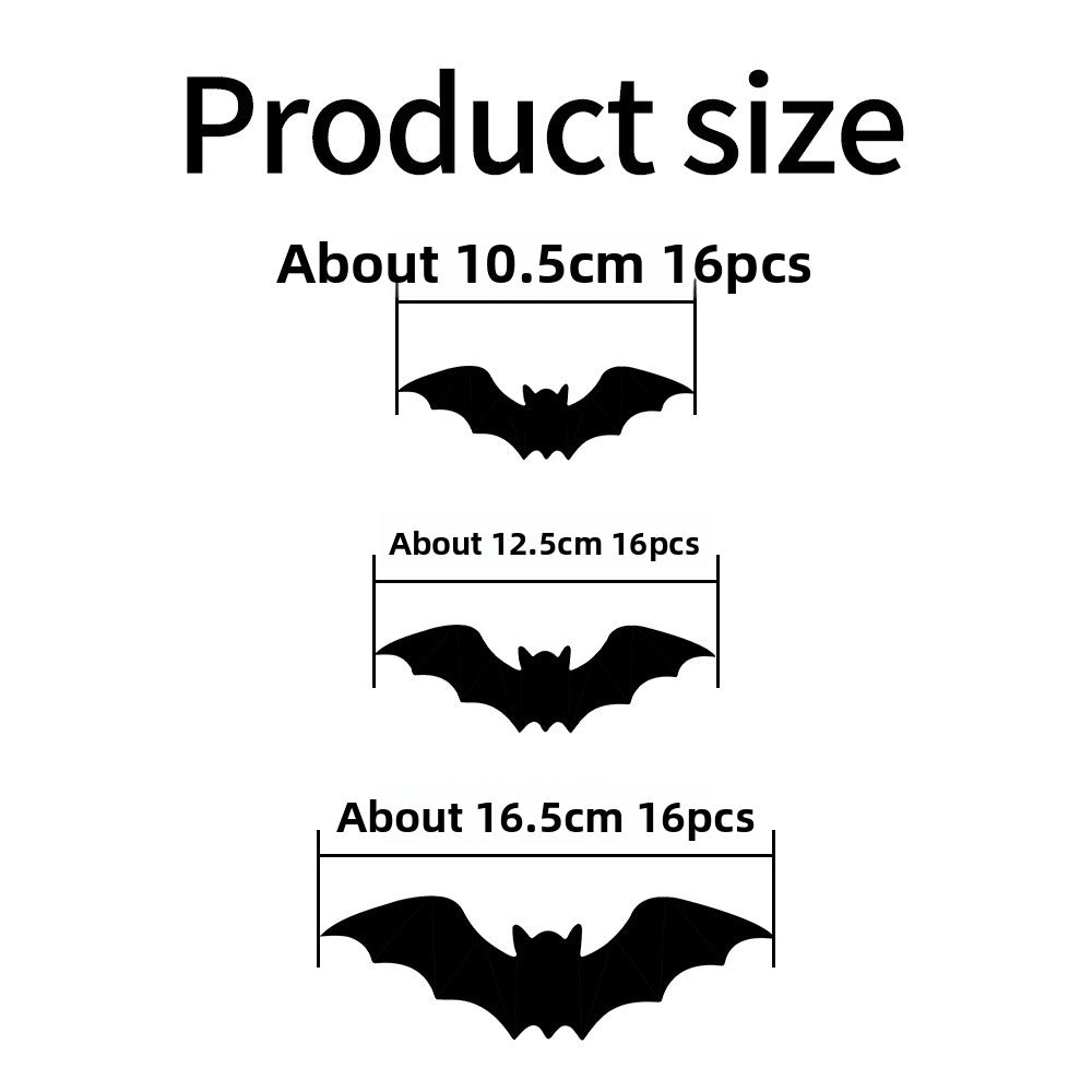 Halloween 3D Spider Bat LED Flashing Wall Stickers Decoration