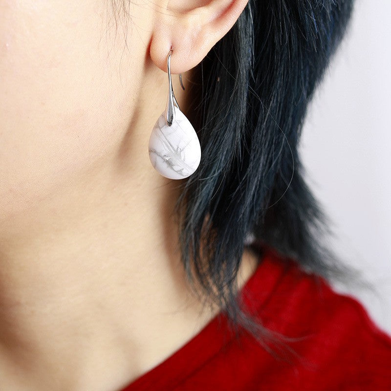 pink crystal pendant earrings