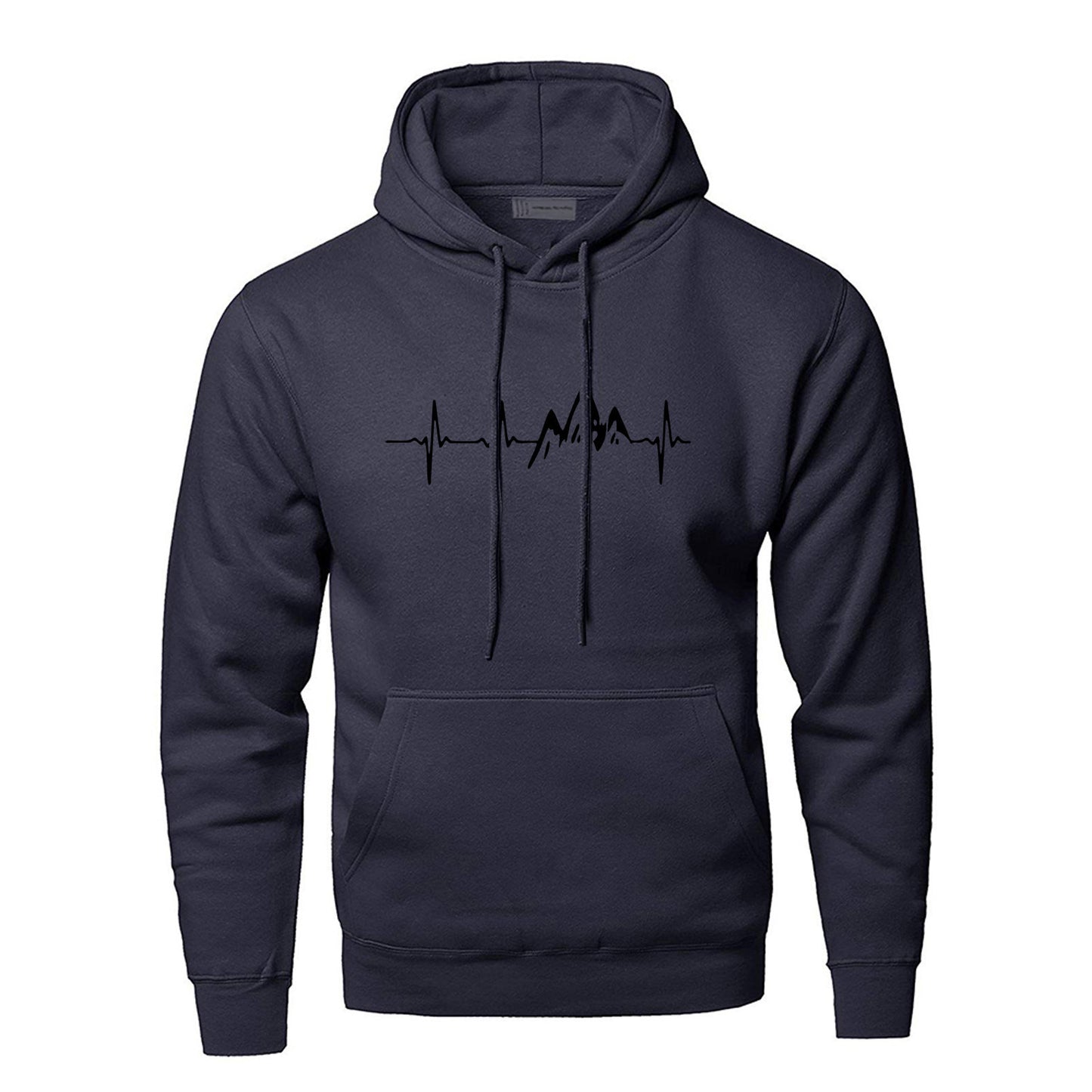 Mountain Heartbeat Sweatshir Men Sound Ray Diagram