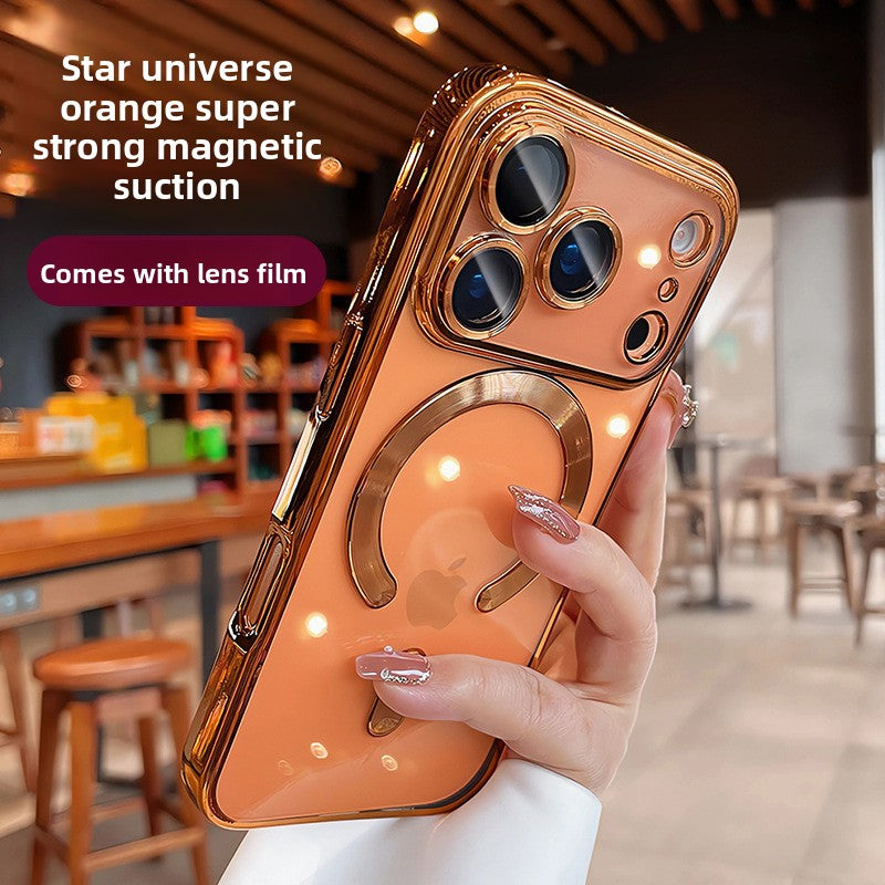Electroplated transparent phone case