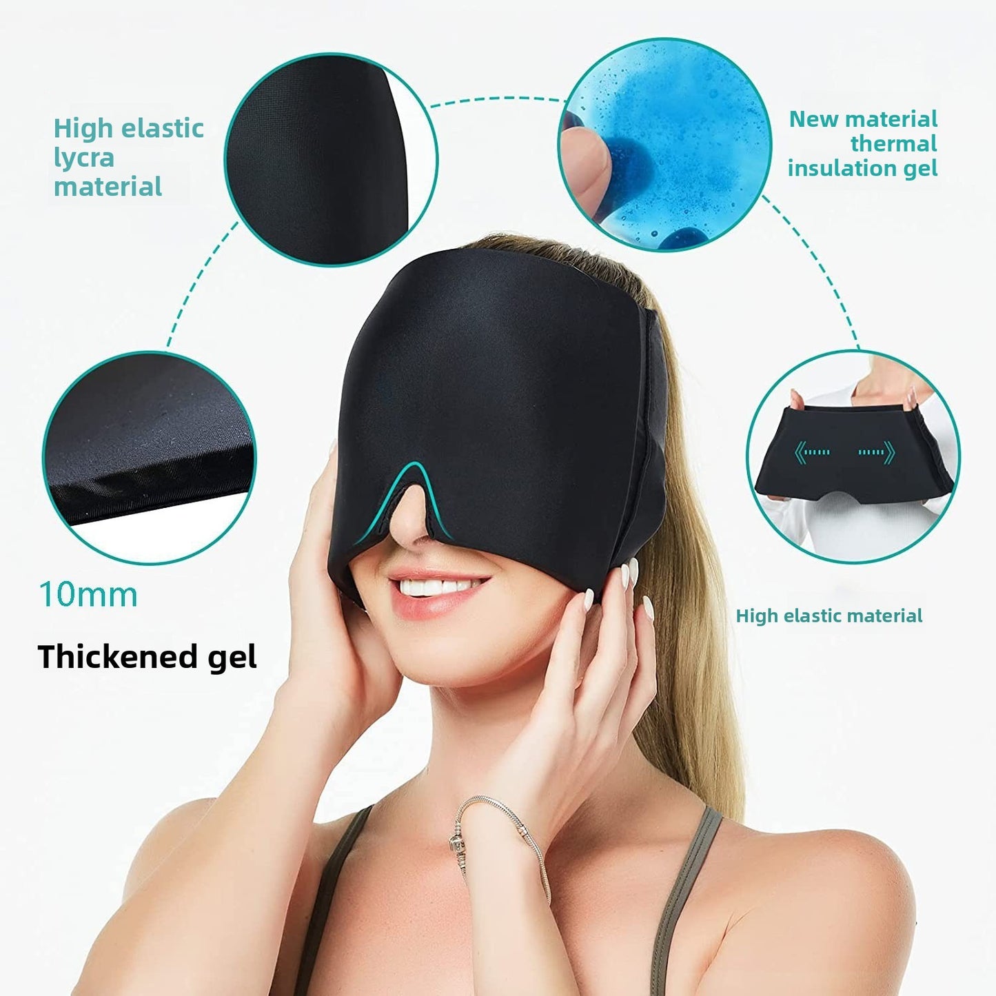 Stretchable Hot Cold Compress Head Mask