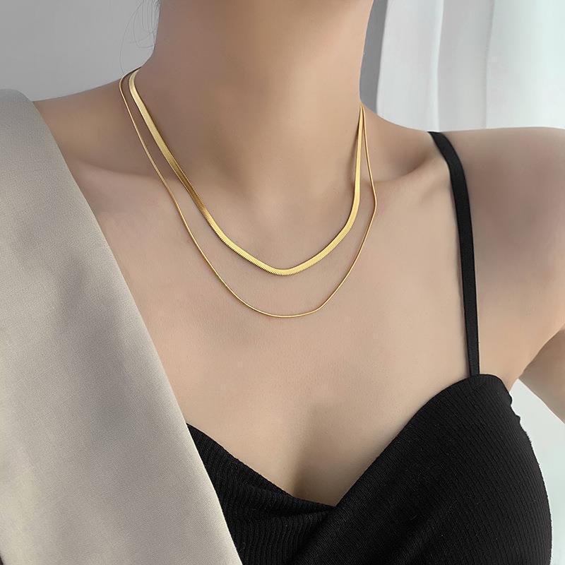 Fashion Titanium Steel Clavicle Necklace