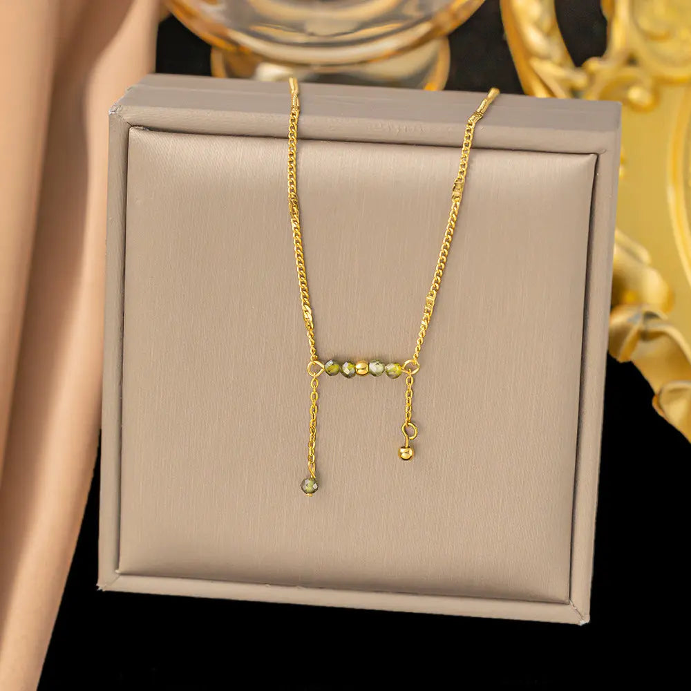 Fashion Titanium Steel Clavicle Necklace