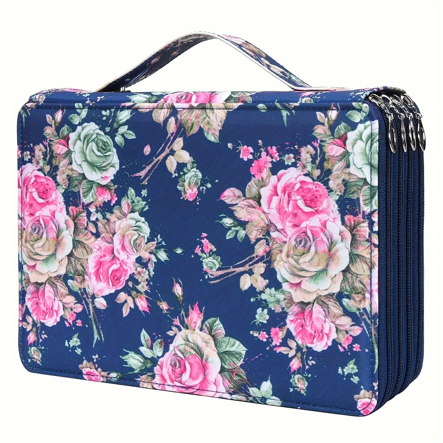 Large-capacity five-layer zippered pencil case