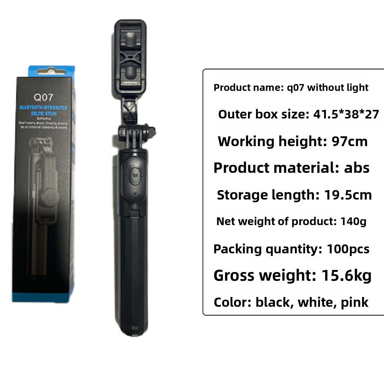 Bluetooth retractable tripod