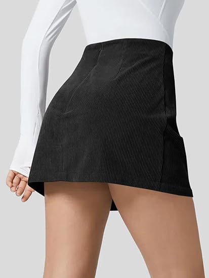 Women's Corduroy High Waist A-Line Mini Skirt