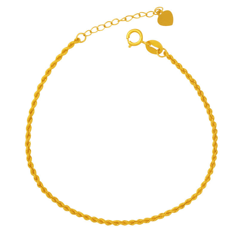 Adjustable 18K Gold Bead Bracelet