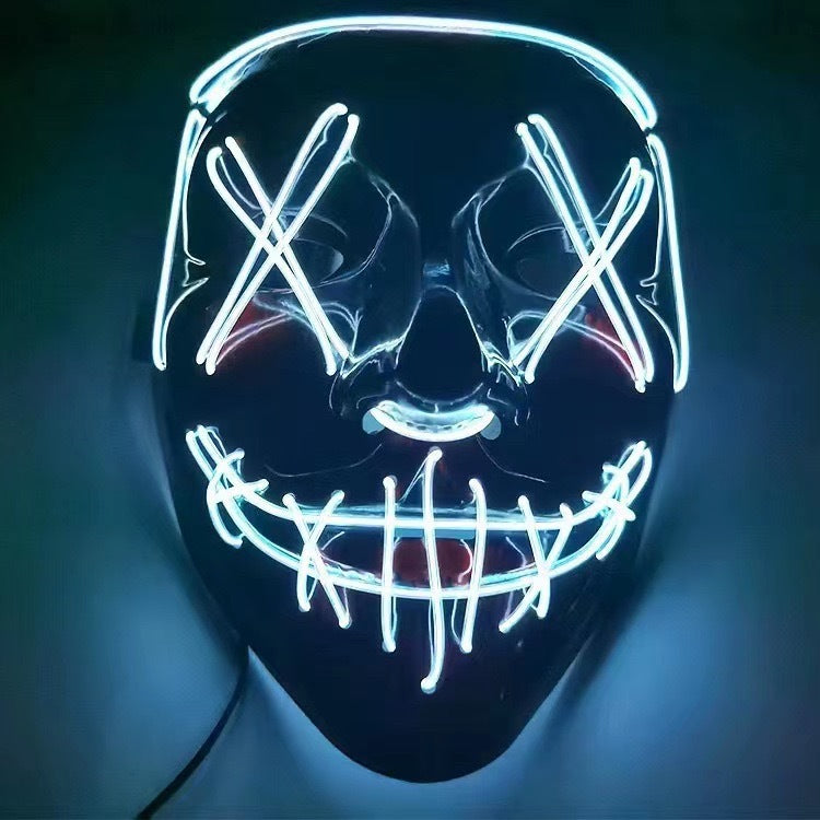 LED Glow V-Shaped Halloween Mask
