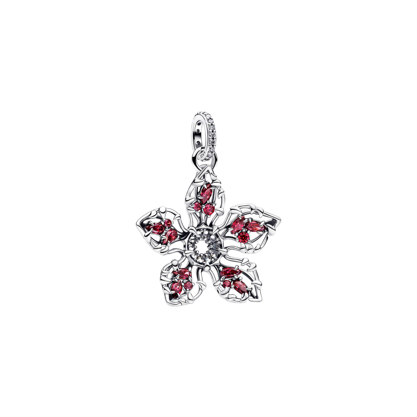 Fashion Heart Shape Silver Plated Pendant with Diamond