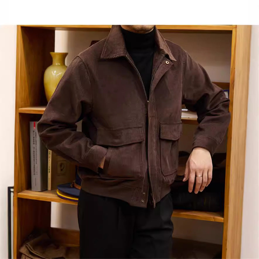 Autumn and winter casual men's corduroy jacket