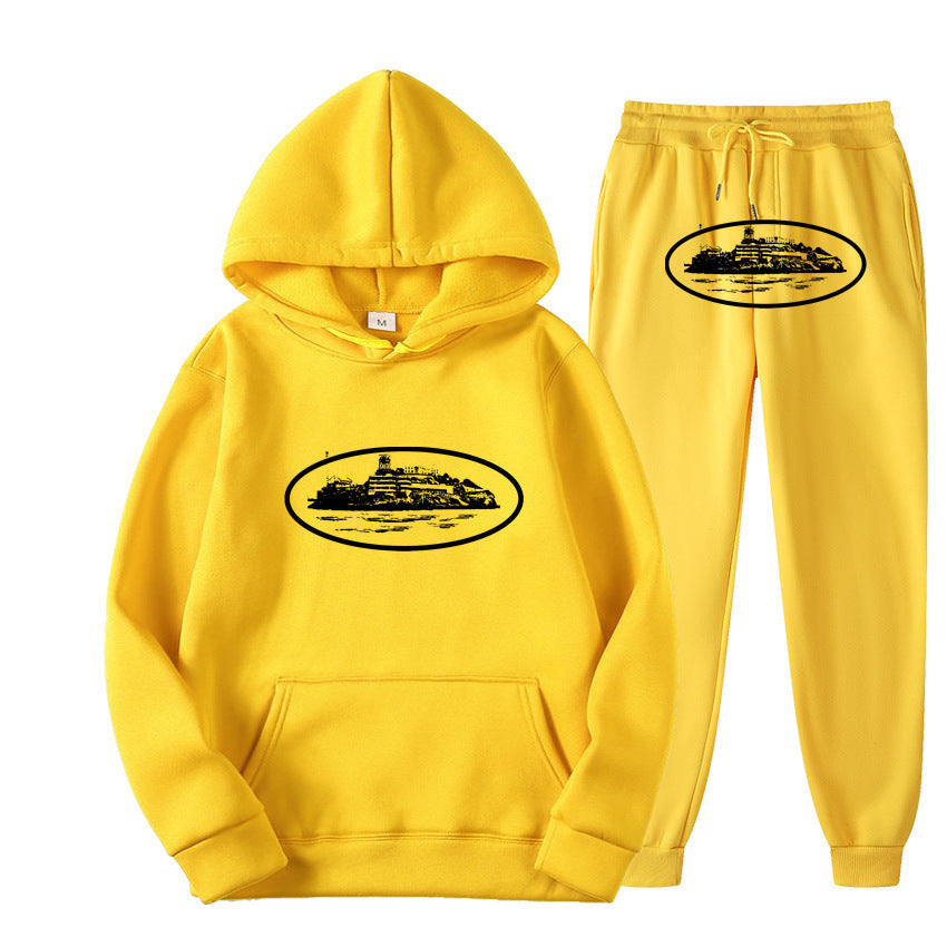 Loose hoodie set for trendy street wear