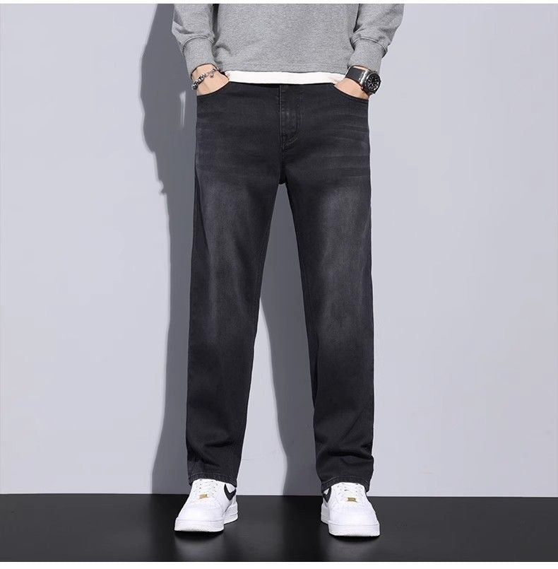 Retro straight-fit men's jeans