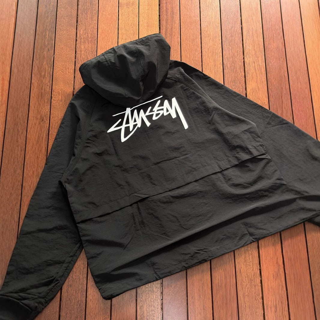 Casual Hooded Woven Windbreaker Jacket