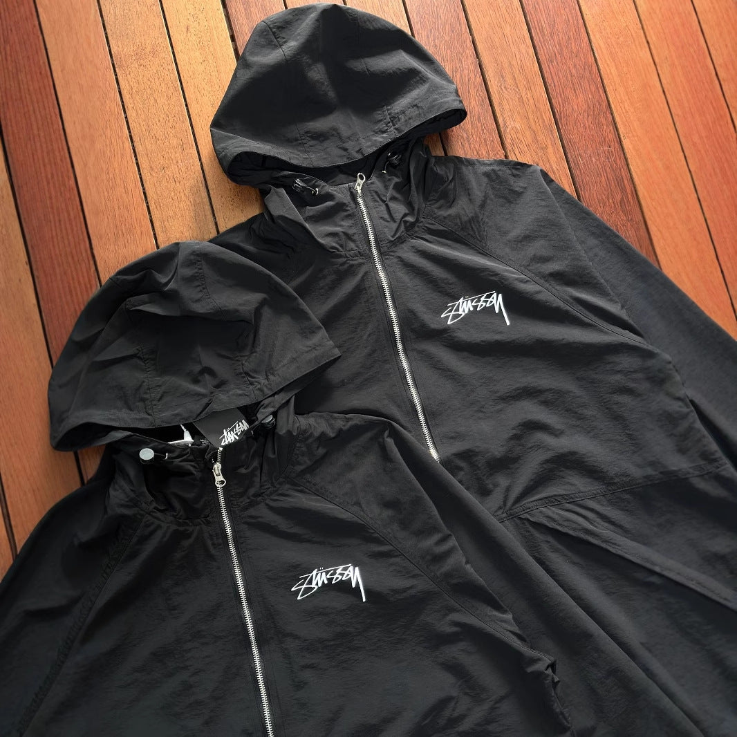 Casual Hooded Woven Windbreaker Jacket