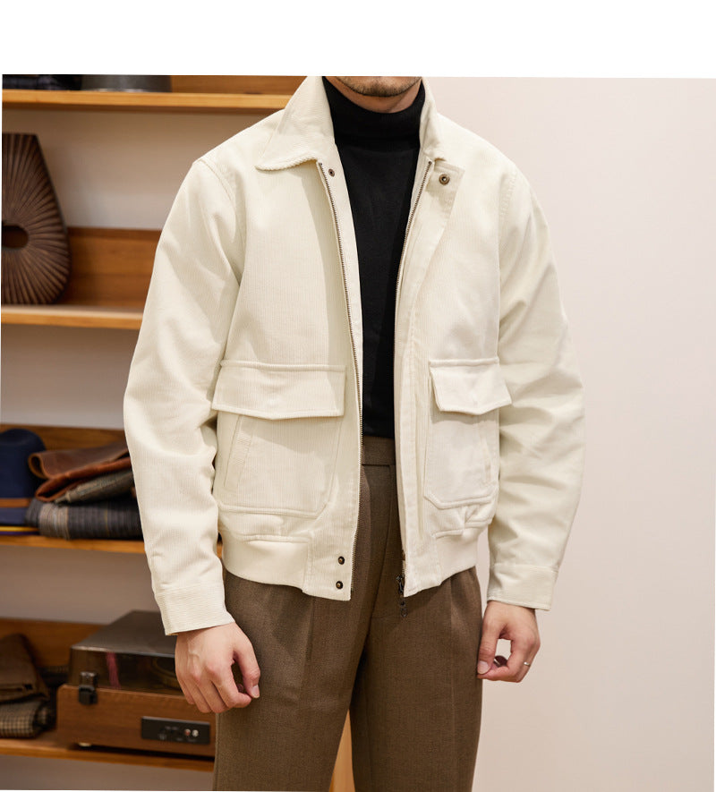 Autumn and winter casual men's corduroy jacket
