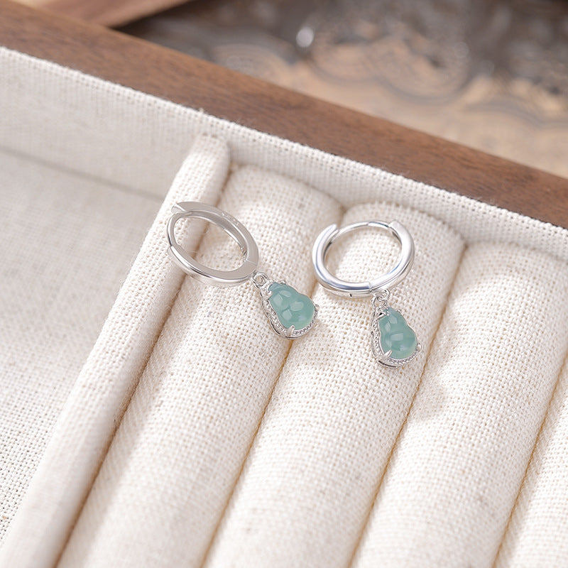 Silver Jade Earrings
