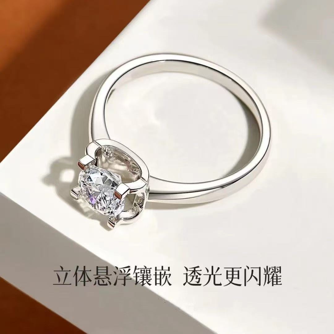 Mozambican diamond sterling silver ring