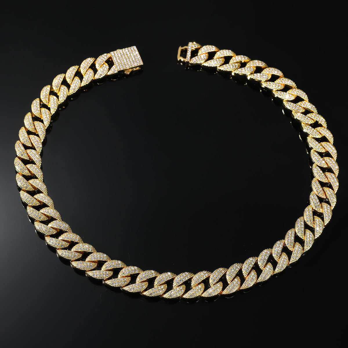 Hip-hop Full Diamond Cuban Chain Necklace