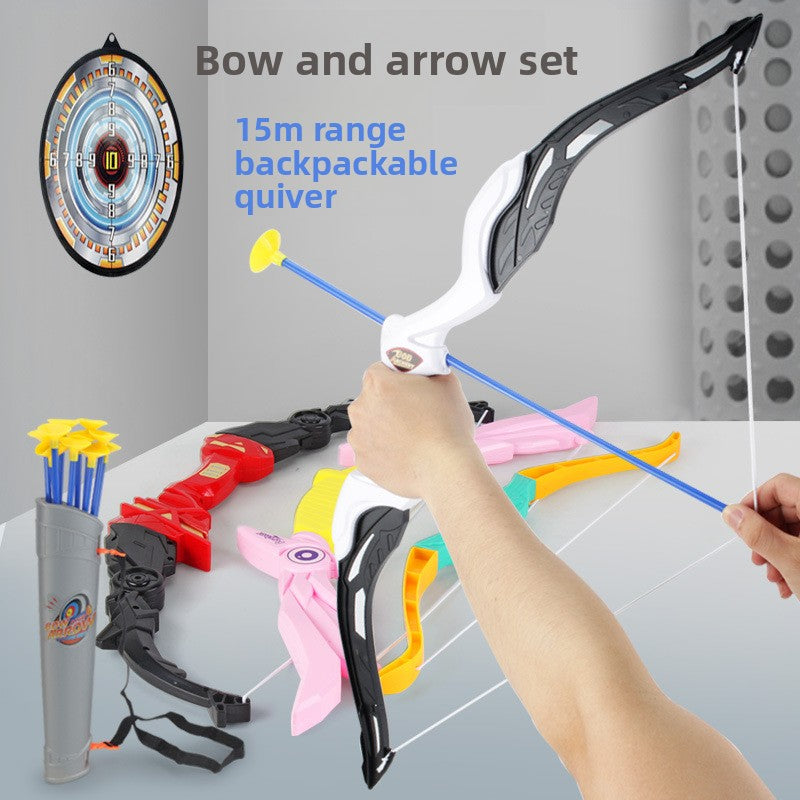 Children's Plastic Bow and Arrow Toy Set with Target