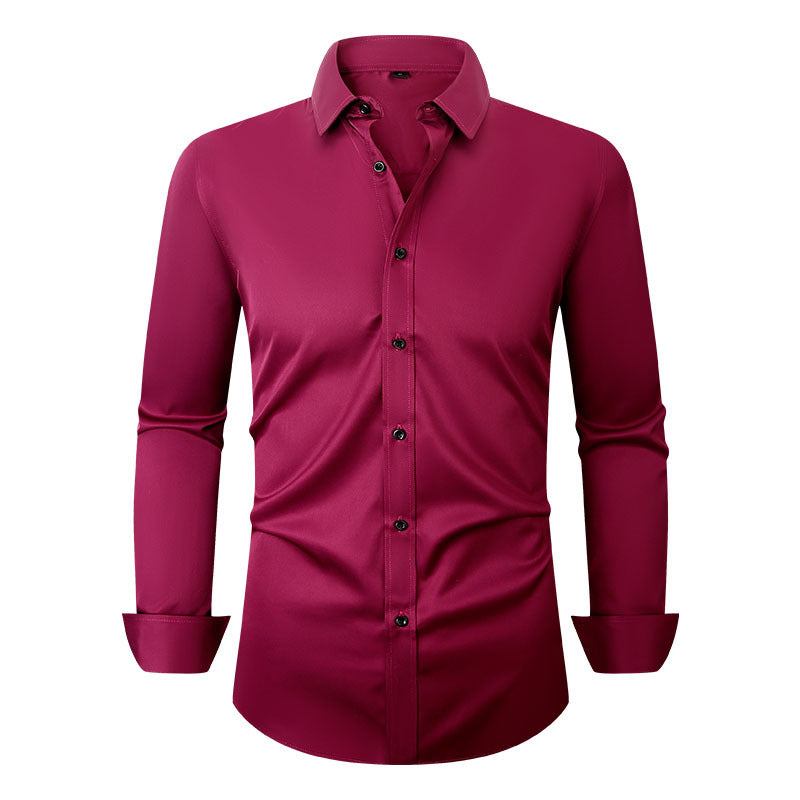 Men's Long Sleeve Business Shirt Four-Way Stretch