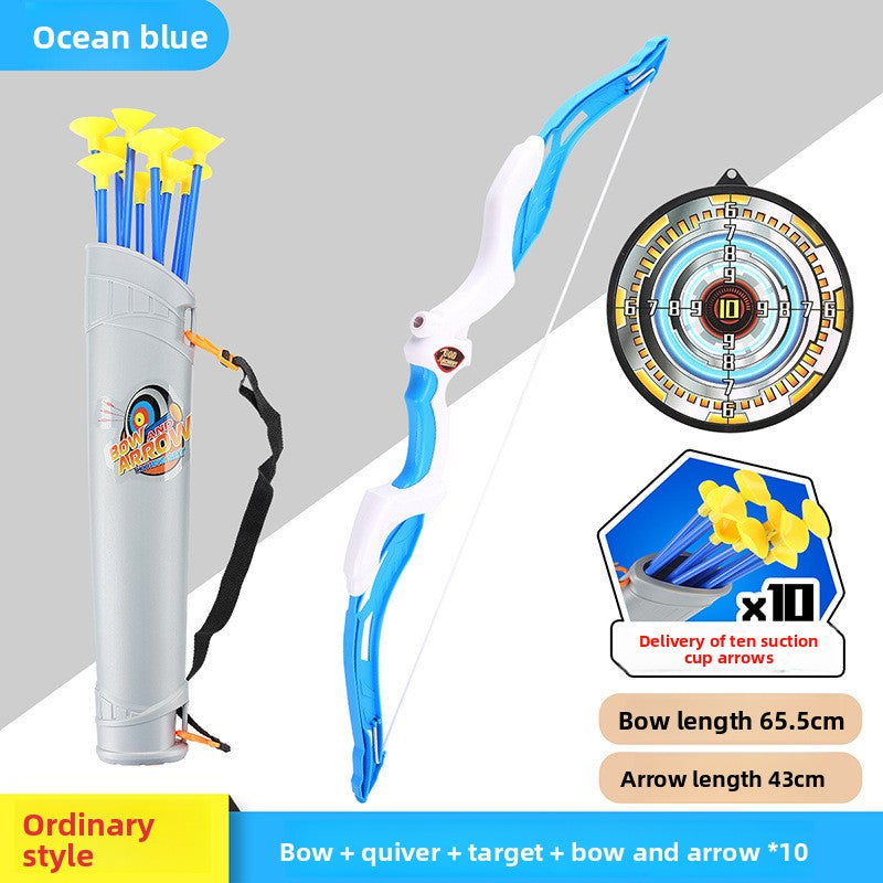 Children's Plastic Bow and Arrow Toy Set with Target