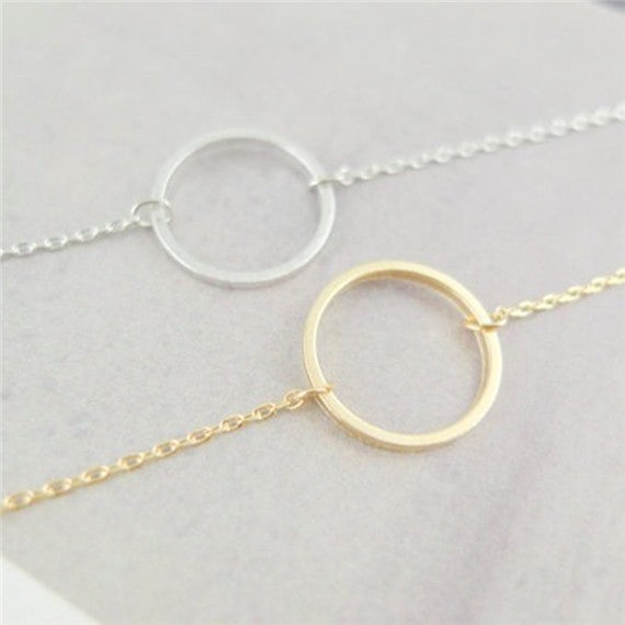 Geometric Ring Pendant Necklace for Women
